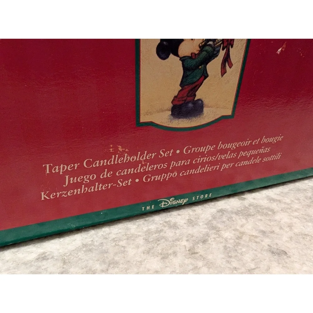 VTG Mickey's Season of Song Disney Store Mickey Minnie Mouse‎ Candle Holders